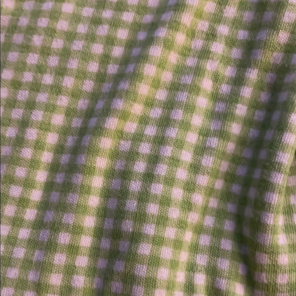 Child of Mine Green Gingham Baby Dress with Flower - Picture 3 of 10